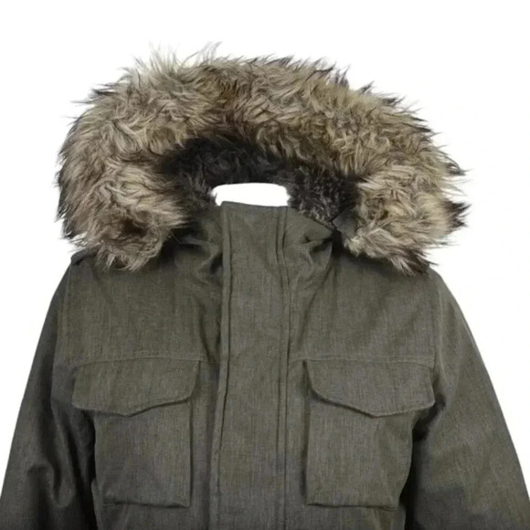 Aritzia TNA Blackcomb Parka Coat Winter Jacket Fur Lined Hooded Green Size Small - Picture 4 of 16